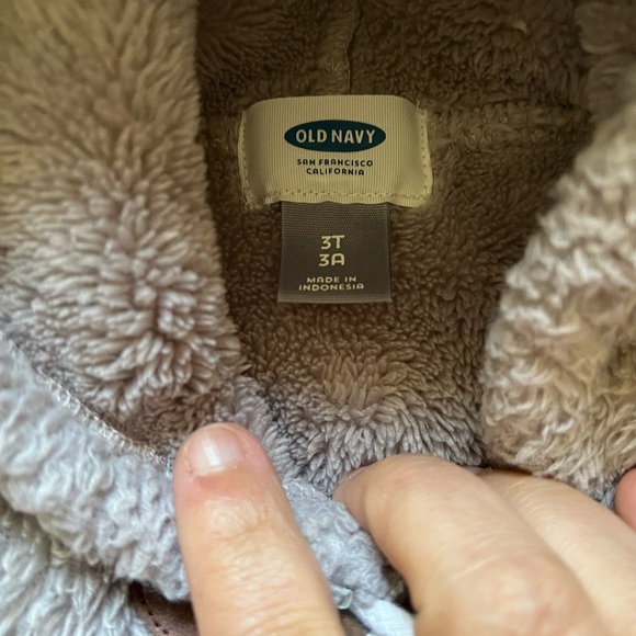 Old Navy Kids Sherpa Toggle Coat - Cream - Picture 2 of 3